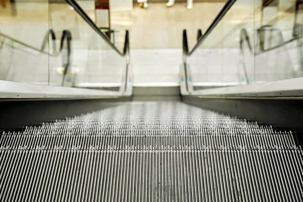 Looking Eyes View Shopping Mall Escalator — Stock Photo, Image