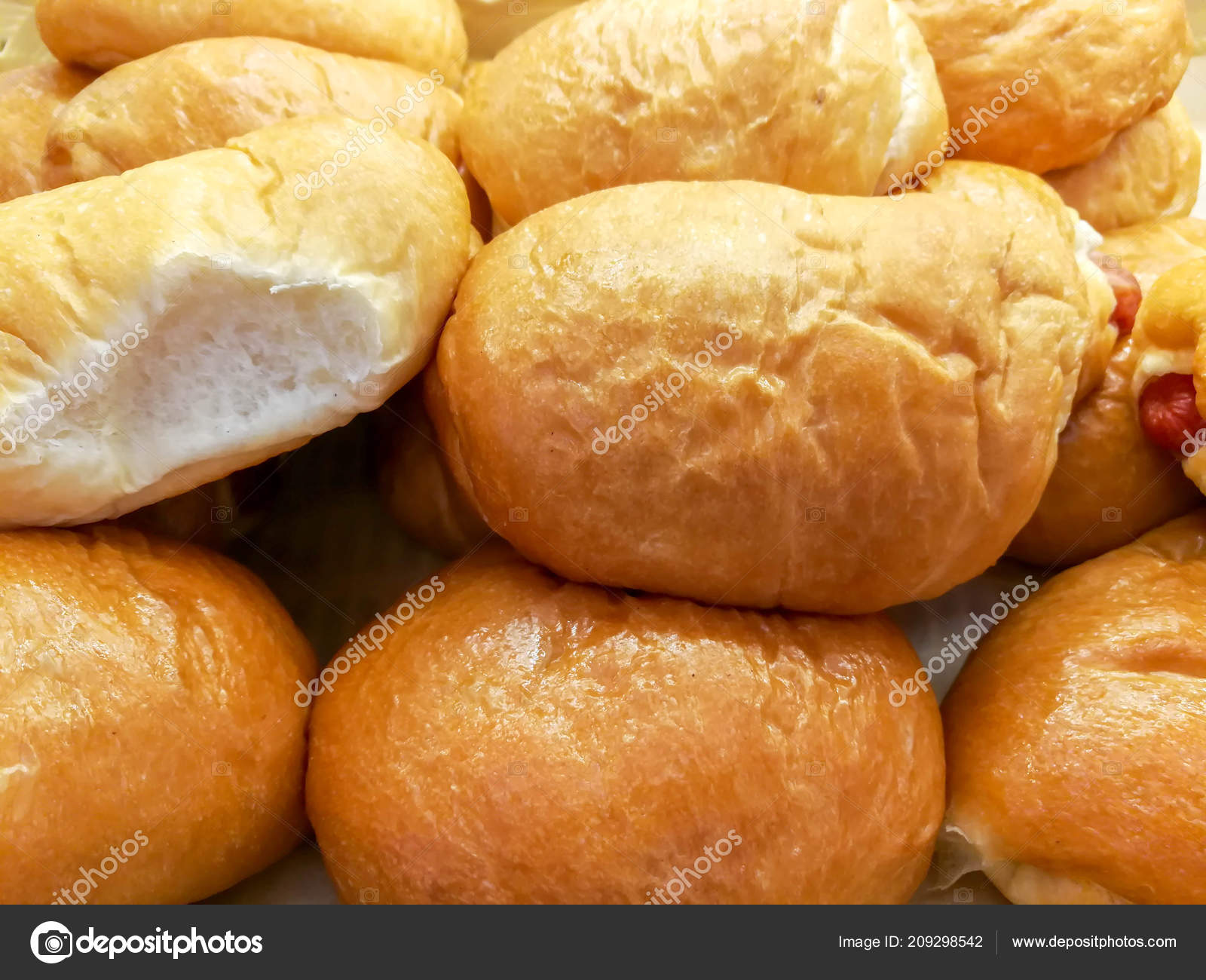 Closeup Background Wallpaper Butter Bun Bakery Shop Stock Photo