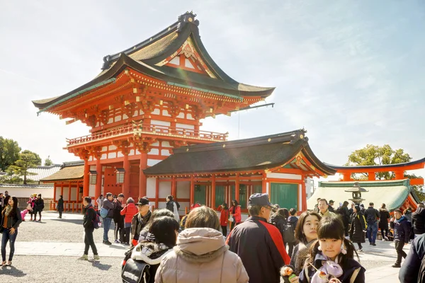 Kjóto Japonsko Srpna 2018 Velké Fushimi Inari Shrine Chrámové Brány — Stock fotografie