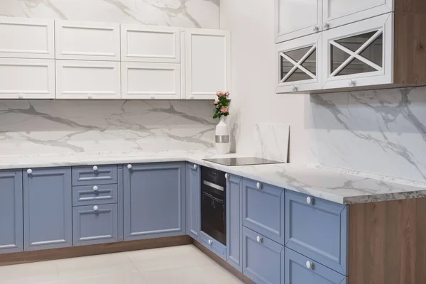 Moderne Keuken Interieur Met Meubels Teller Voor Een Concept Design — Stockfoto