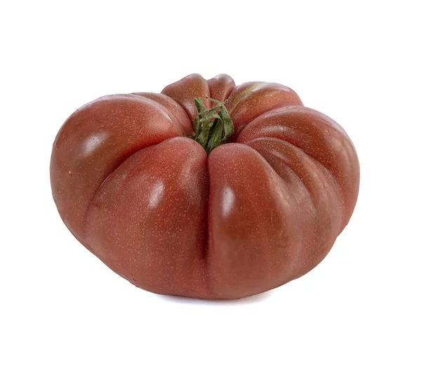 Tomate Noire Prête Cuire Sur Fond Blanc — Photo