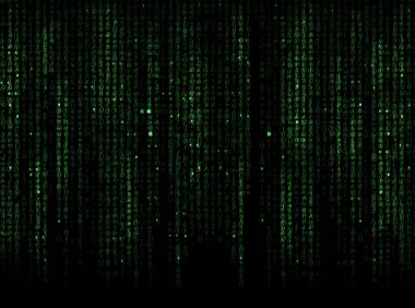  Soyut arkaplan, dijital veri, yeşil matris 