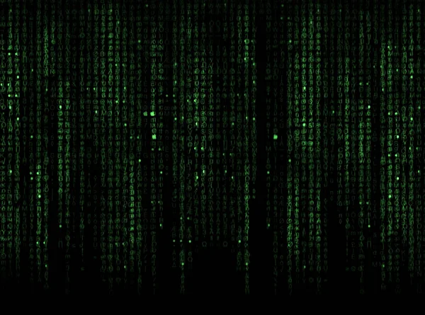 Abstrakter Hintergrund Digitale Daten Grüne Matrix — Stockfoto