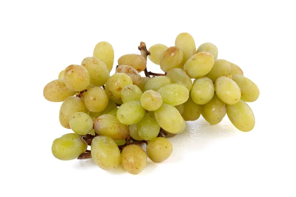 Kleine Verse Witte Druiven Een Witte Achtergrond — Stockfoto