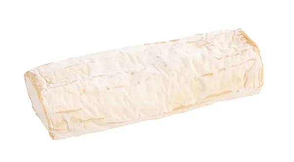 Log Goat Cheese White Background — стоковое фото