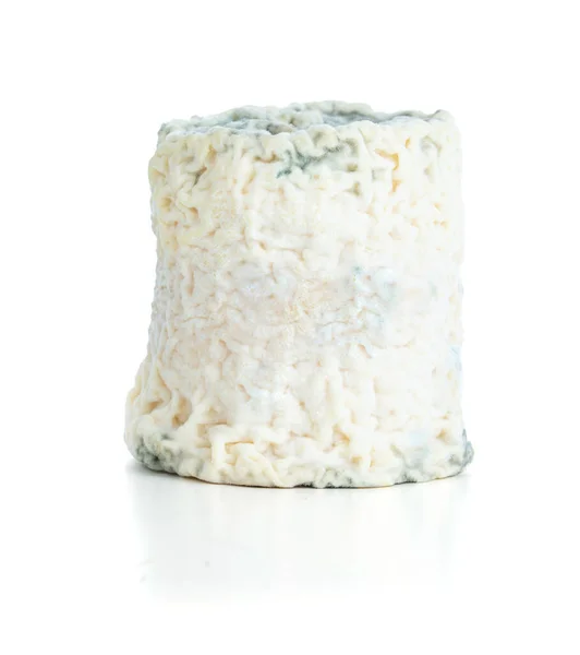 白色背景的法国山羊奶酪 — 图库照片