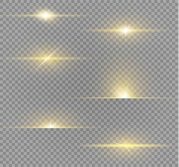 Bílé světlo výbuch exploze na průhledném pozadí. Vektorové ilustrace světelný efekt dekorace s Rayem. Jasná hvězda. Průsvitný lesk slunce, světlé světlici. Centrum živého blesku. — Stockový vektor