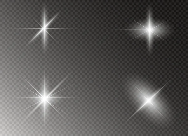 Glödljuseffekt. Stjärnan sprack av gnistrar. Vektorillustration. — Stock vektor