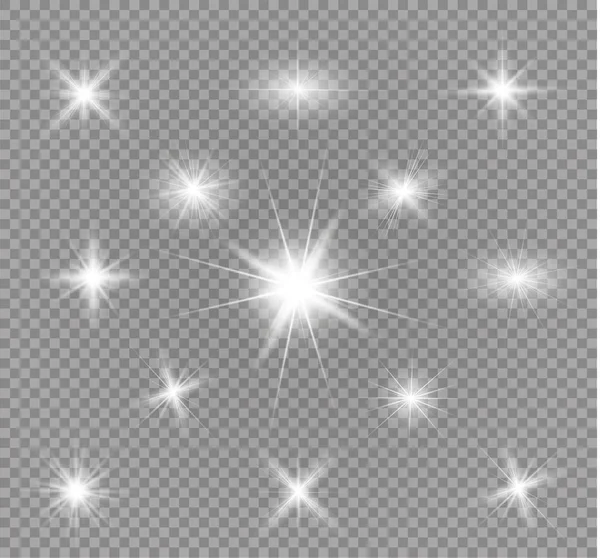 Lichteffekt. Der Stern funkelte. Vektorillustration. — Stockvektor