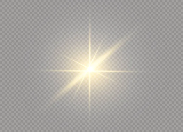 Lichteffekt. Der Stern funkelte. Vektorillustration. — Stockvektor