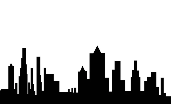 City skyline vector illustration. Urban landscape. Daytime cityscape in flat style — Stock Vector