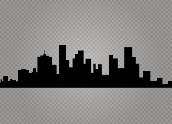 Ciudad skyline vector ilustración. Paisaje urbano. Paisaje urbano diurno en estilo plano — Vector de stock