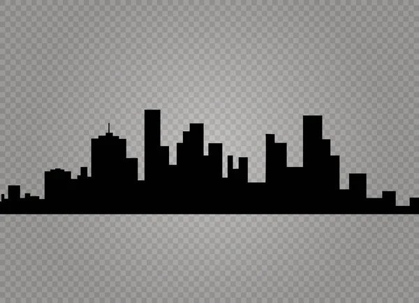 Ciudad skyline vector ilustración. Paisaje urbano. Paisaje urbano diurno en estilo plano — Archivo Imágenes Vectoriales