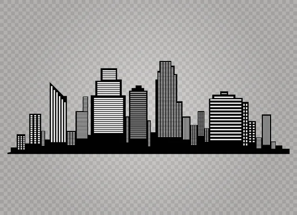 Vektorová ilustrace města. Městská krajina. Denní městská krajina v plochém stylu — Stockový vektor