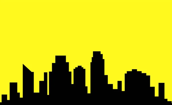 Staden skyline vektor illustration. Stadslandskap. Dagtid stadsbild i platt stil — Stock vektor