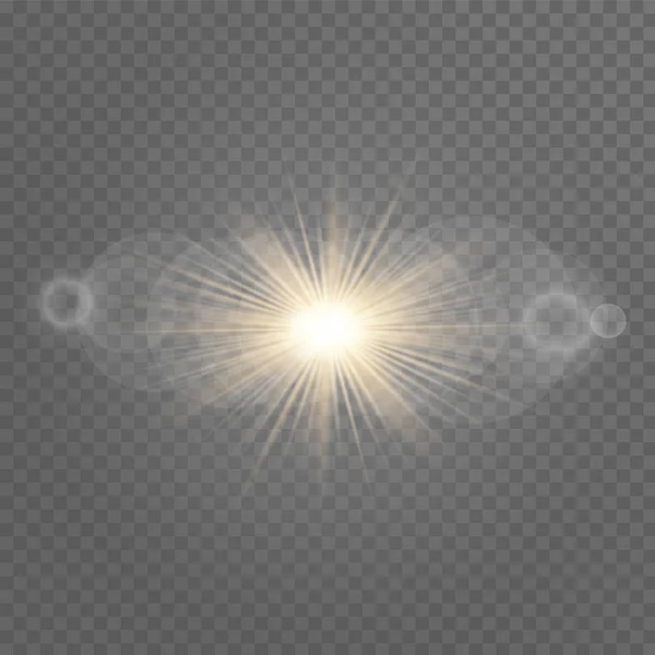 Vector transparent sunlight special lens flare light effect. Sun flash. — Stock Vector