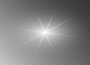 Parlak ışık efekti. Parıltılı yıldız patlaması. Vektör illüstrasyonu.
