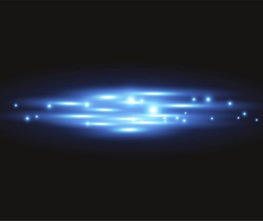 Vektör kırmızı ve mavi özel efekt. Saydam bir arka plan üzerinde parlak şeritler. Güzel kızdırma parlaklık ve spark.particle hareket.