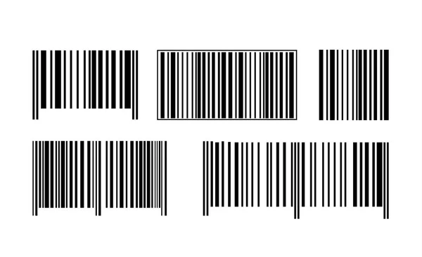 Realistisches Strichcode-Symbol. ein moderner einfacher flacher Barcode. Marketing, das Konzept des Internets. modische Vektor-Zeichen einer Marktmarke für Website-Design, mobile Anwendung — Stockvektor