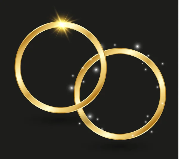 Абстрактное роскошное золотое кольцо. Векторные световые круги и световой эффект искры — стоковый вектор