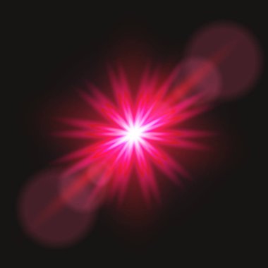 Vektör şeffaf güneş ışığı özel lens flare ışığı efekti. Güneş flash.
