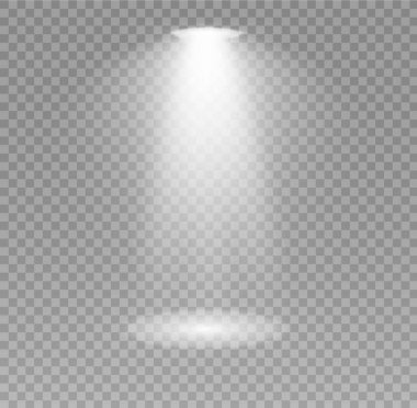 Altın parlayan kümesi üzerinde şeffaf arka plan izole etkileri ışıklar. Güneş ışınları ile flash ve spot. Parlama ışık efekti. Yıldız patlaması ile parıldıyor.