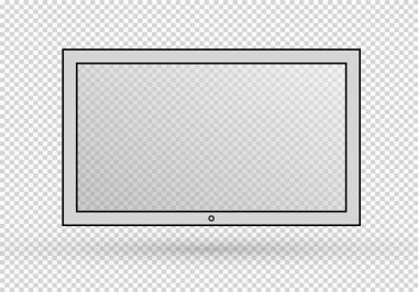 Televizyonun çerçevesi. Şeffaf bir arkaplanda boş bir bilgisayar veya siyah fotoğraf çerçevesi monitörü izole edildi. Tasarımınız için vektör boş ekran lcd, plazma, panel veya TV.