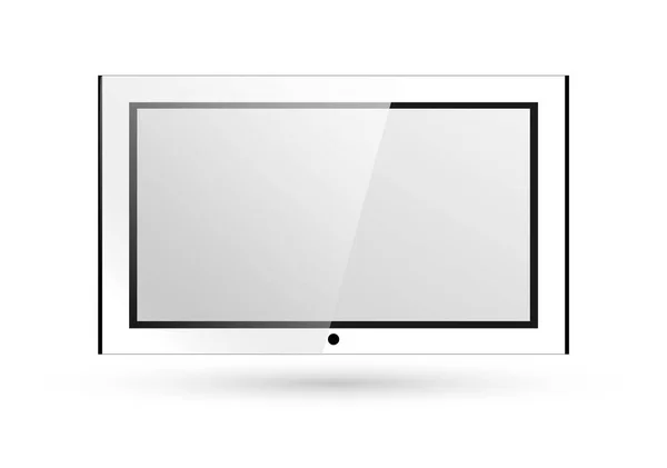 Rahmen des Fernsehens. Leerer LED-Monitor des Computers oder schwarzer Fotorahmen isoliert auf transparentem Hintergrund. Vektor-Leerbildschirm LCD, Plasma, Panel oder TV für Ihr Design. — Stockvektor