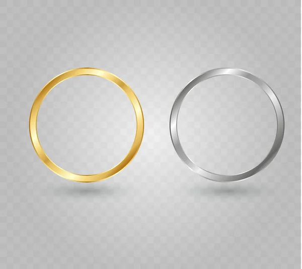 Absztrakt luxus arany gyűrű. Vektorfény körök és szikra fényhatás — Stock Vector