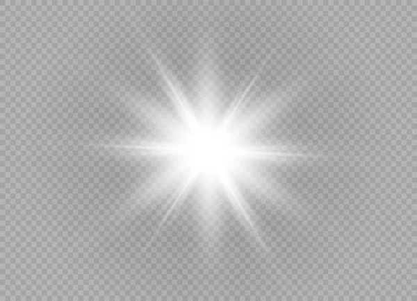 Gloeilamp effect. Sterrensprong met glitters. Vectorillustratie. — Stockvector