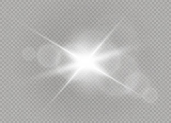 Vector transparante zonlicht speciale lens flare lichteffect. Zon flash. — Stockvector