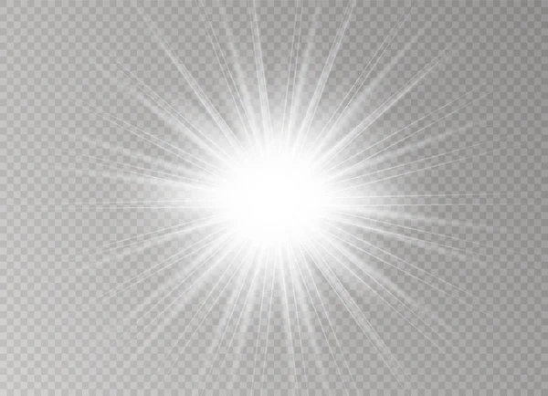 Gloeilamp effect. Sterrensprong met glitters. Vectorillustratie. — Stockvector