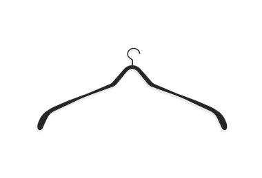 Gerçekçi ahşap askı. Mont, kazak, elbise, Etek, pantolon. Tasarım şablonu, grafik, reklam için Düzen