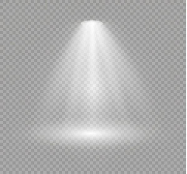Uppsättning av gyllene glödande ljus effekter isolerad på transparent bakgrund. Sun flash med strålar och spotlight. Glow ljuseffekt. Star burst med gnistrar. — Stock vektor