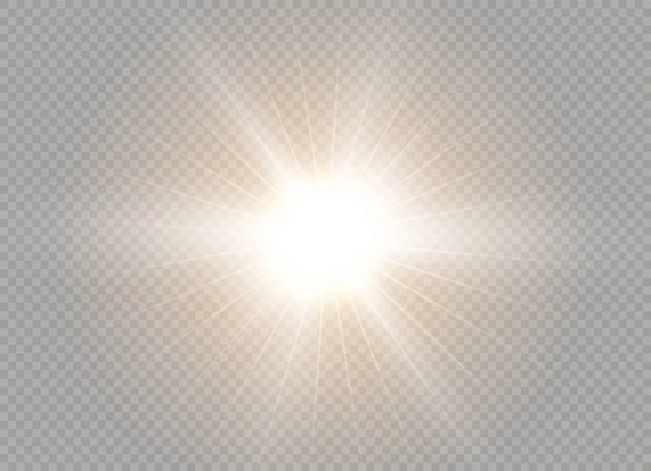 Glow light effect. Star burst with sparkles. Vector illustration. — Stock Vector