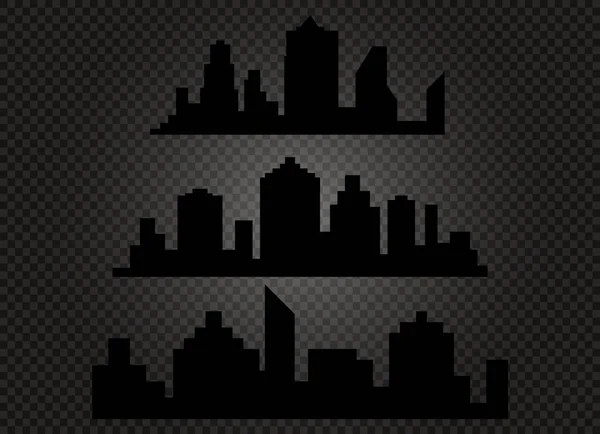 Ciudad skyline vector ilustración. Paisaje urbano. Paisaje urbano diurno en estilo plano — Vector de stock