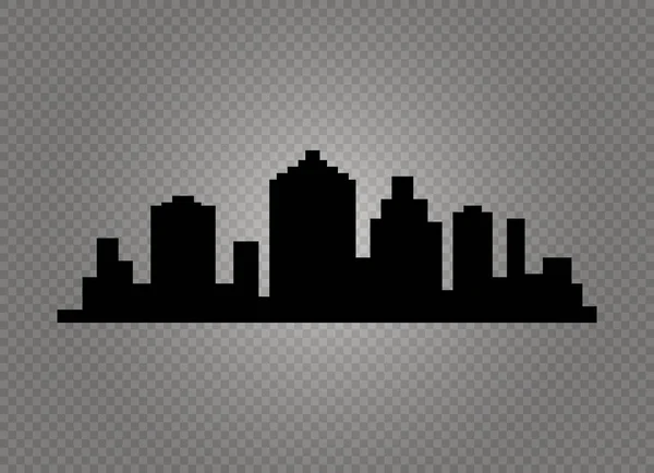 Illustration vectorielle d'horizon de la ville. Paysage urbain. Paysage urbain de jour dans un style plat — Image vectorielle