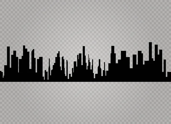 Illustration vectorielle d'horizon de la ville. Paysage urbain. Paysage urbain de jour dans un style plat — Image vectorielle