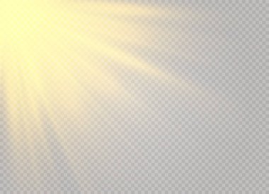 Saydam arka plan üzerinde beyaz parlak ışık patlaması patlama. Vektör çizim ışık efekti dekorasyon Ray. Parlak yıldız. Yarı saydam Parlatıcı güneş, parlak parlama. Merkezi canlı flaş.