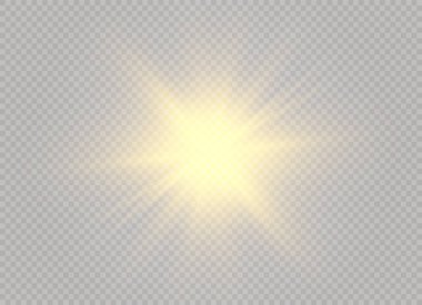 Parlak ışık efekti. Parıltılı yıldız patlaması. Vektör illüstrasyonu.