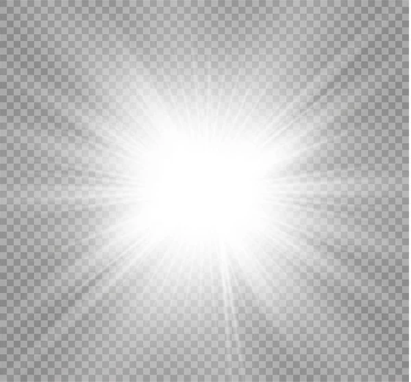 Glow light effect. Star burst with sparkles. Vector illustration. — Stock Vector