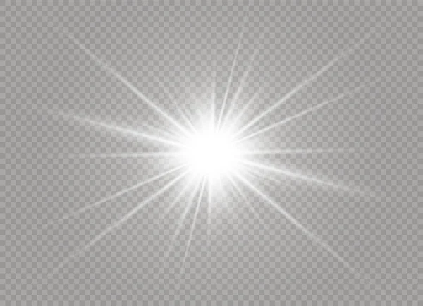 Gloeilamp effect. Sterrensprong met glitters. Vectorillustratie. — Stockvector