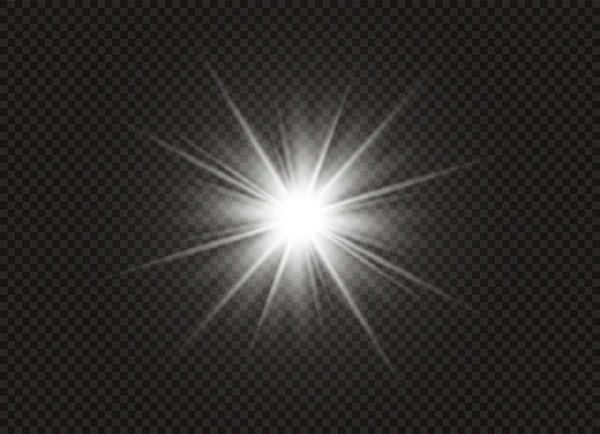 Parlak Işık Efekti Parıltılı Yıldız Patlaması Vektör Illüstrasyonu — Stok Vektör