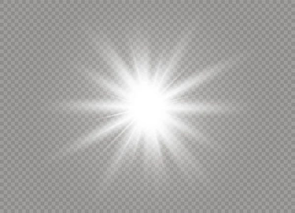 Gloeilamp effect. Sterrensprong met glitters. Vectorillustratie. — Stockvector