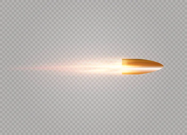 Flying bullet with — Stock Vector