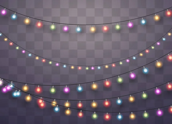 Lámpara luces de Navidad — Vector de stock