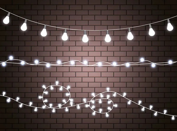 Luzes de Natal lâmpada —  Vetores de Stock