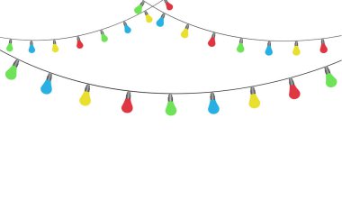 Noel ışıkları izole