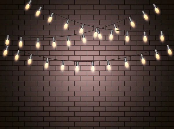 Christmas lights lamp — Stockvector