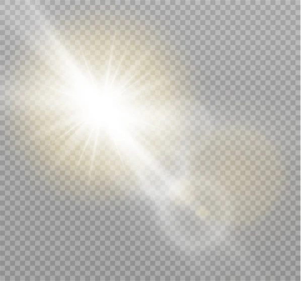 Hvidt sollys lys – Stock-vektor